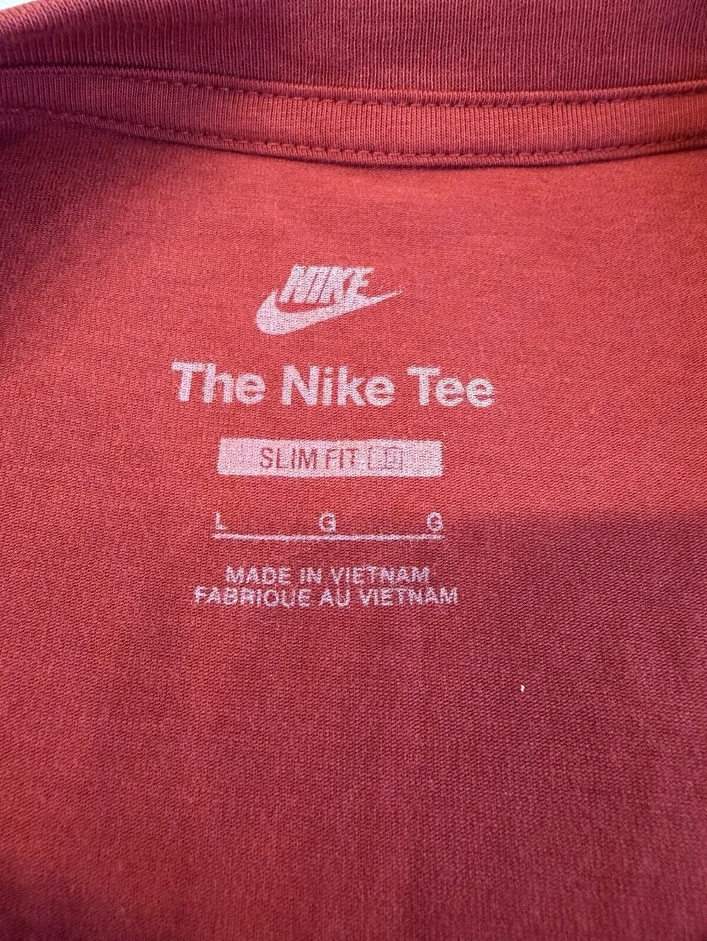 Nike Sportswear Love Club Graphic Tee Women’s Large Red Slim Fit NWT Modal